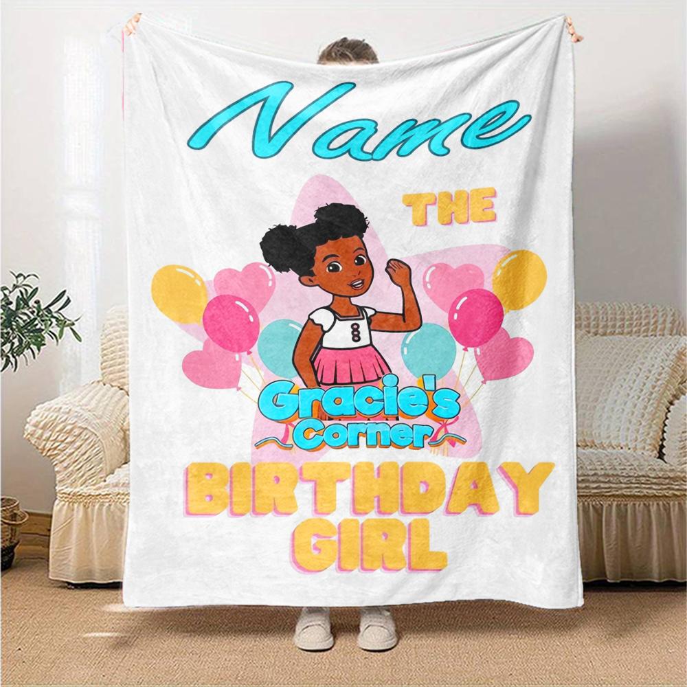 Customiz Name Personality Gracies Corner Blanket Soft &Warm Sofa Office Bed Travel Lunch Break Blanket, Gift Suitable All Seasons