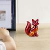 Luxury Fox Sculpture Healing Fox Statue Lucky Animal Figurine Home Office Desktop Decoration Ornament
