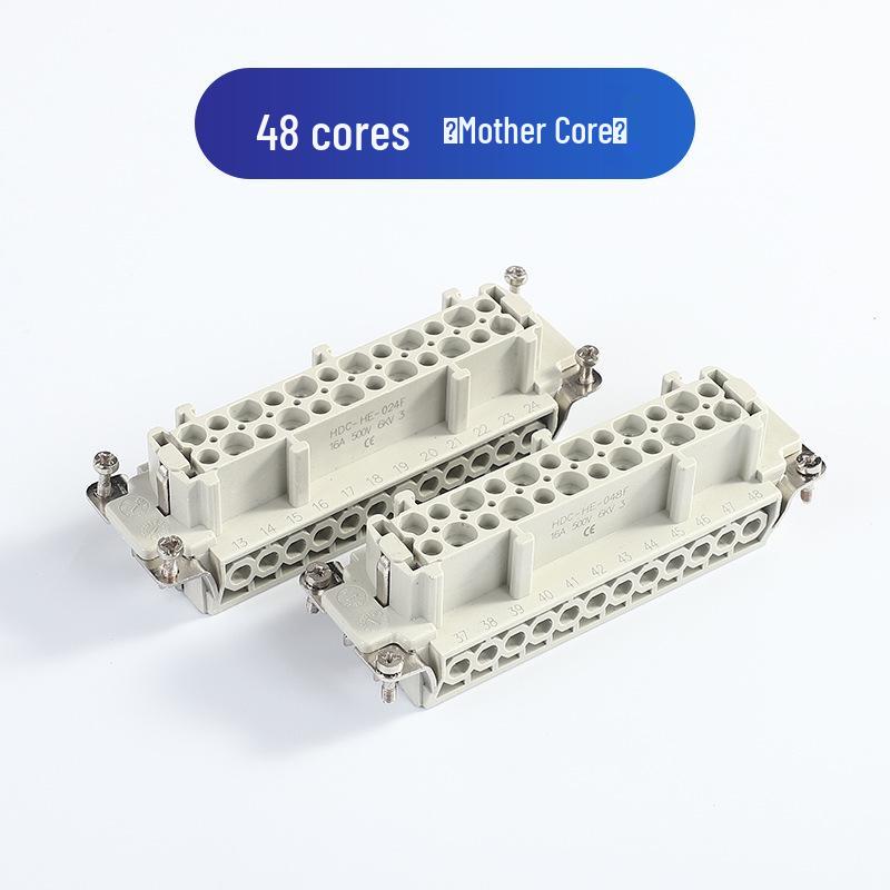 Heavy-Duty Rectangular Aviation Connector Plug & Socket: 6, 10, 16, 24, 32 Pin Options