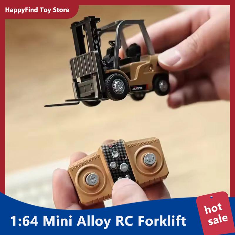 Nouveau chariot élévateur en alliage télécommandé 1/64 Véhicule d'ingénierie Jouets de table Modèle Collection Cadeau Pour Garçons
