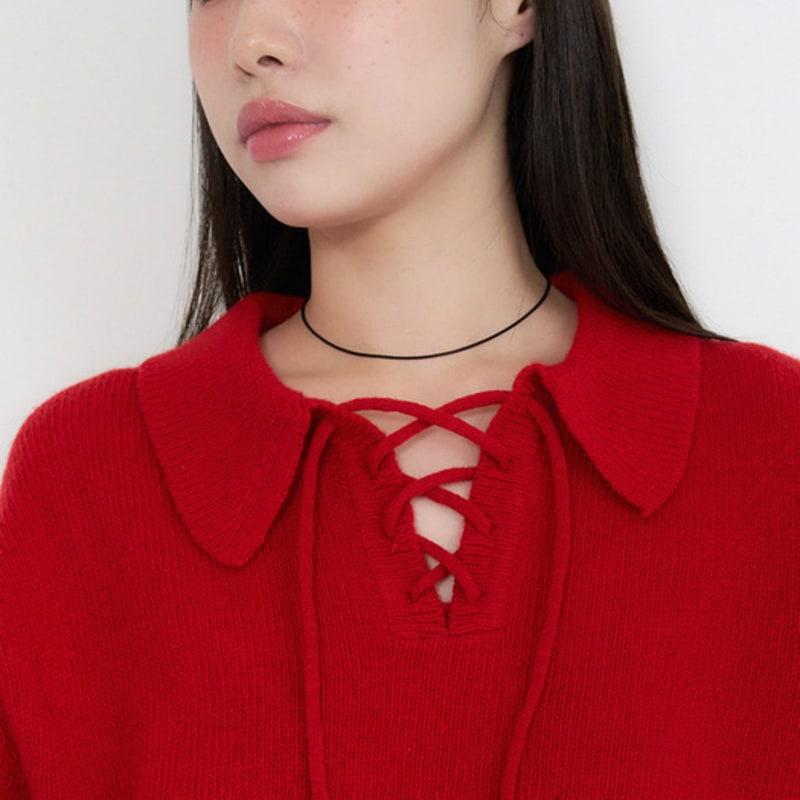 geegee matt chain necklace - black