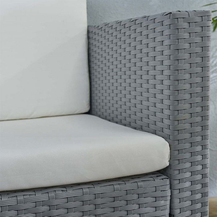 Gray Resin Garden Furniture "Belem" 4 Places Wilsa Garden