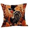 Cartoon Turkey Pattern Throw Pillow Covers With Digital Printing Of Short Plush Fabric Car-Shaped Sofa Cushion Office Home Decor