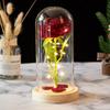 Glass cover simulation rose ornament, immortal flower ornament creative Mother's Day Valentine's Day gift