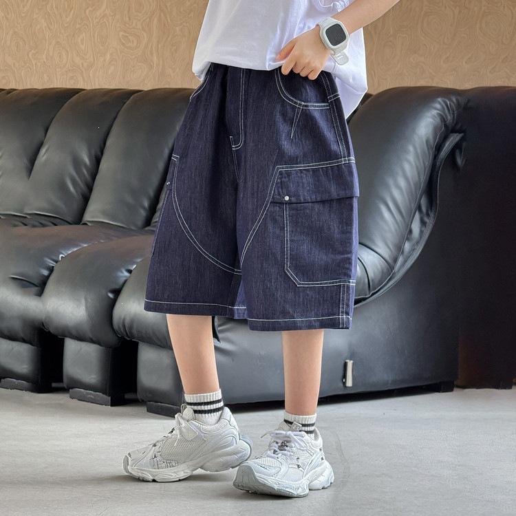 Trendy Boys Summer Denim Shorts - Korean Style, Cool, Thin & Loose Fit 120 cm