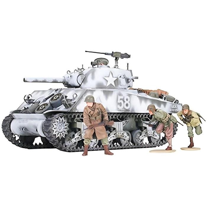 Tamiya 1/35 Military Miniature Series No.251 US Army M4A3 Sherman 105mm Howitzer-Equipped Assault Tank Plastic Model 35251 (16.66 x 7.47 x