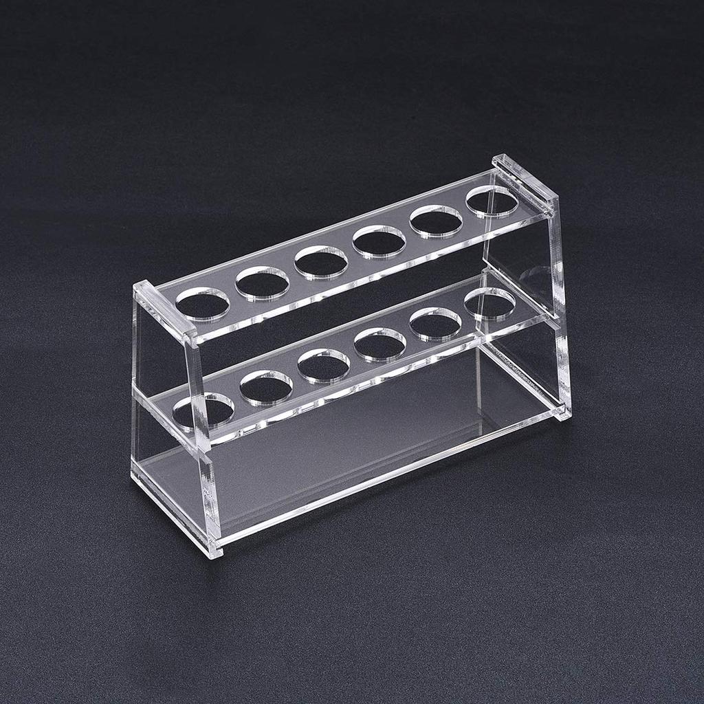 Uxcell Acrylic Test Tube Holder Rack, 6-Well, for 10ml Centrifuge Tubes, 2-Pack