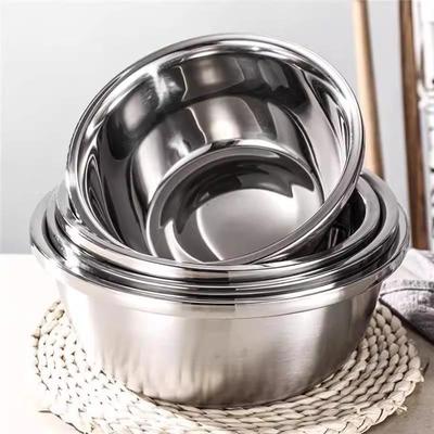 Ciotola Multiuso in Acciaio Inossidabile per Mescolare, Lavare, Cucinare e Impastare - Grande, Design con Bordo Arrotolato per Uso in Cucina