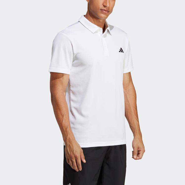Adidas Tennis Fabric Polo Shirt With Solid Color Logo Men Tops White HR8729