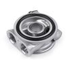 Silver Oil Sandwich Adapter Oil Sandwich Plate with Thermostat 3/4-16 UNF Adapter AN8 AN10 Fittings for choose