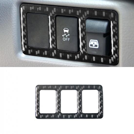 2Pcs Carbon Fiber Side Dash Button Cover Trim Decor For Tundra 2007-2013