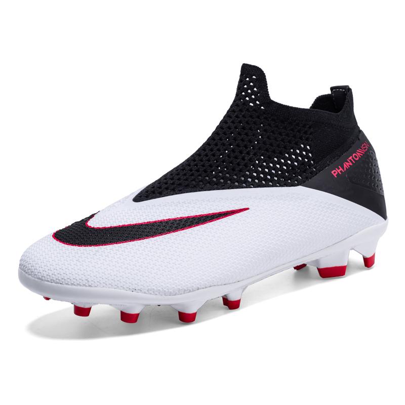 

Professional Soccer Footwear Football Boots Unisex Studded Society Turf Cleats Adults TF/FG Training High-Quality Non-Slip Sneakers 42 белый