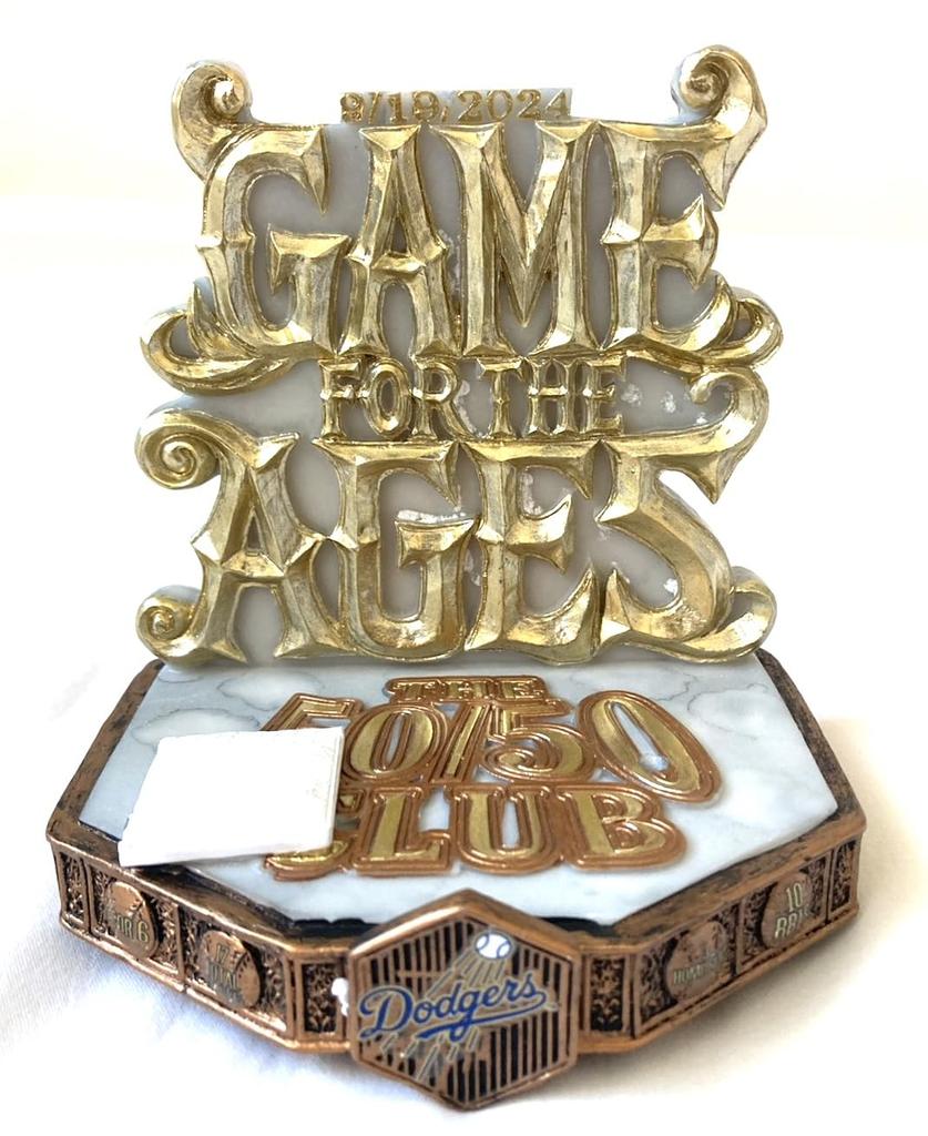 [Limited Edition of 550] Shohei Ohtani Dodgers Bubblehead Figure, 5050 Commemorative Model, with Game Record from September 19, 2024 "Game for the