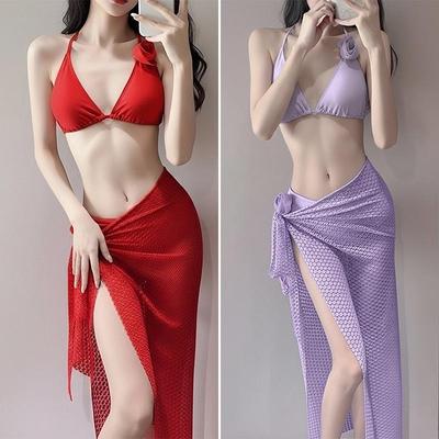 2025 Floral Three-Piece Bikini Set - Perfect for Beach, Resort & Photography