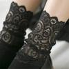 Sexy Lace Floral Mesh Socks Women Black Transparent Short Cotton Sock For Ladies Elastic Retro Cute Socks Female New 2025