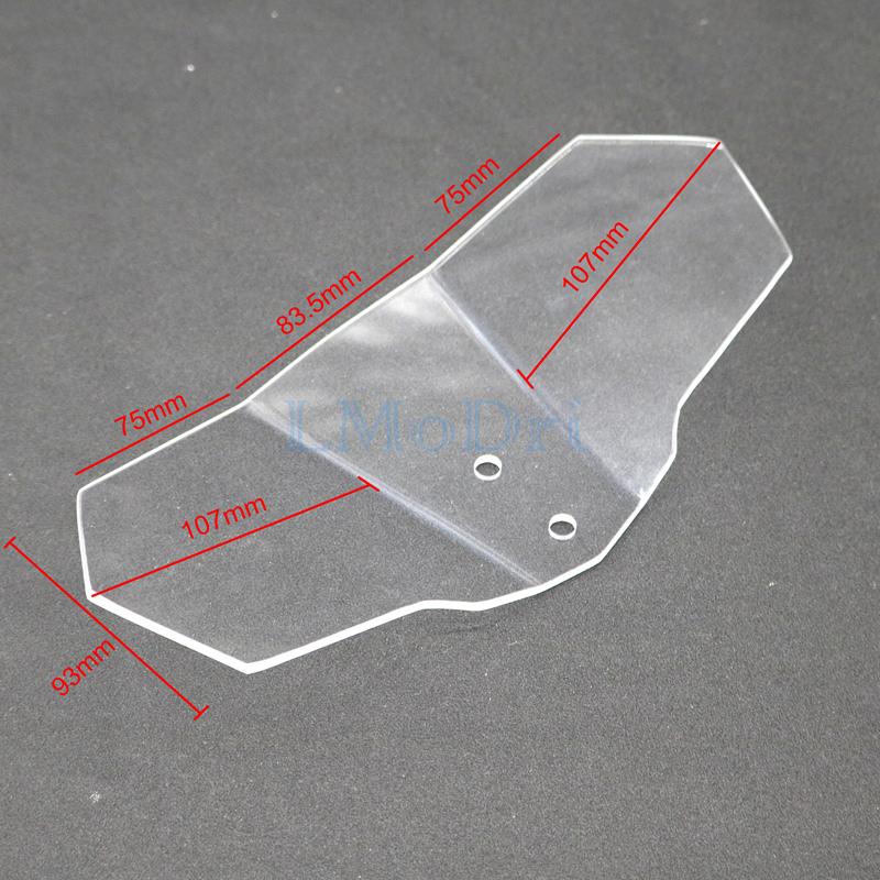 LMoDri Universal Motorcycle Windshield For Kawasaki BMW Ducati Honda KTM Motorcycle Universal Adjustable Risen Clear