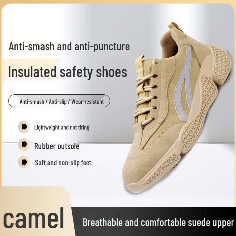 Tiandun TD-SH1006 Camel Anti-Smash Puncture-Proof Insulated Safety Shoes