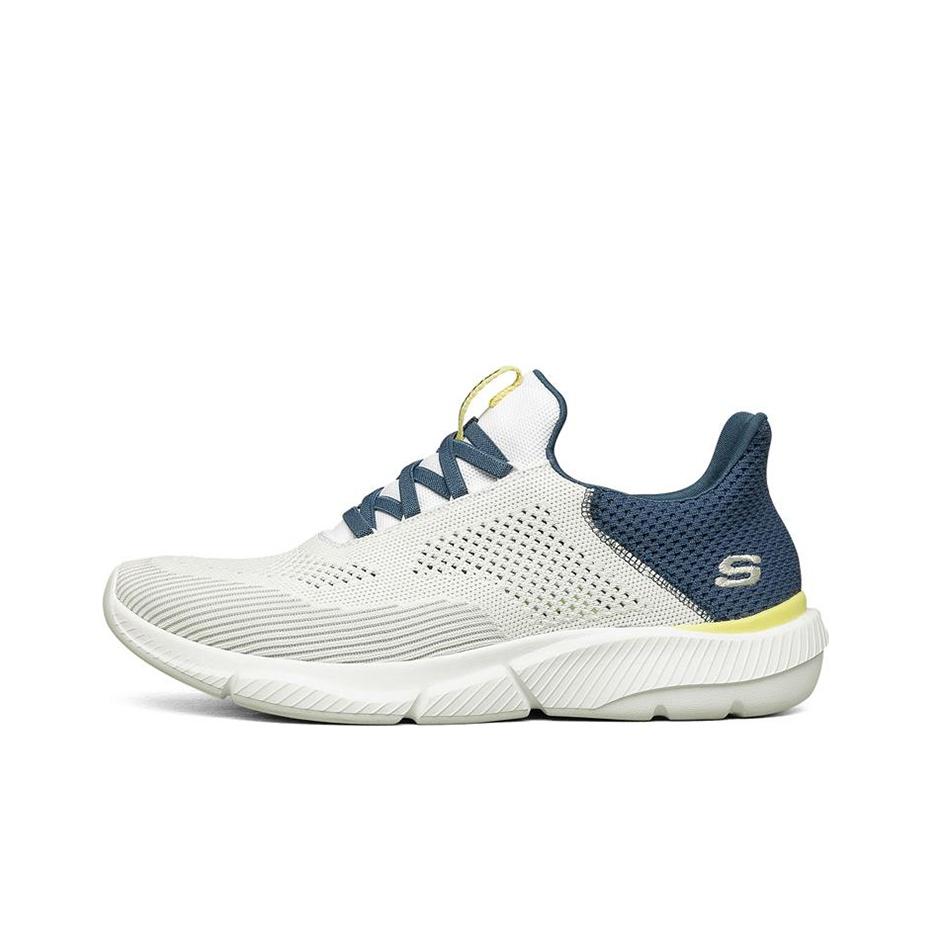 Skechers Ingram Comfortable Mesh Low-Top Casual Running Shoes Men sneakers White Blue 210281-WHT 41