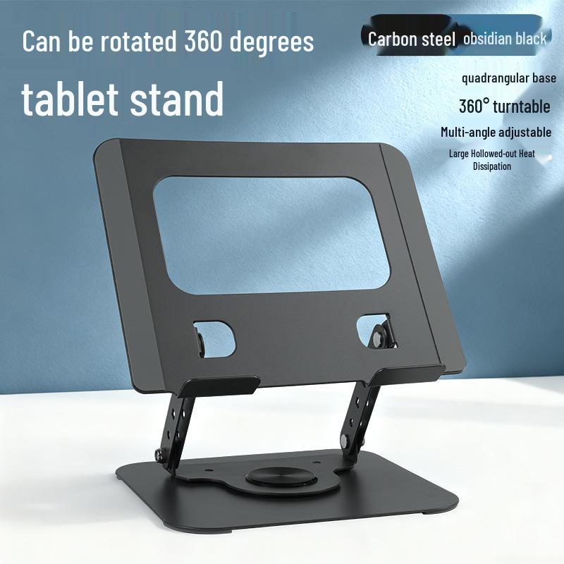Adjustable 360° Rotation Metal Laptop & Tablet Stand with Heat Dissipation