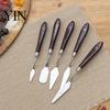 Oil Painting Accessories Scraper, Stainless Steel with Wooden Handle Palette Cutter, Paint Scraper for Thick Evenly Mixed Art Spatula, Acrylics