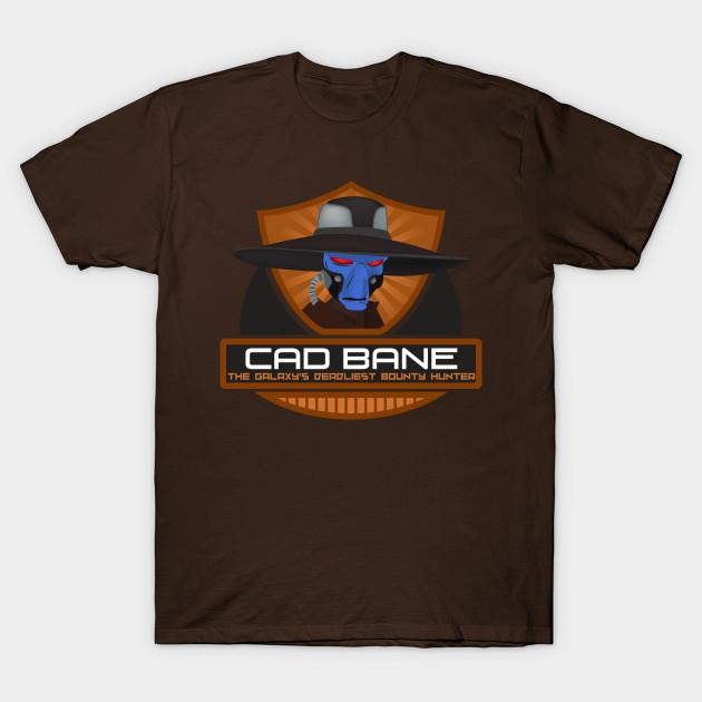

Men Black Print T-shirt Badge Series: Cad Bane No-Cut Transfer Paper Print Cotton Tshirt 4XL коричневий