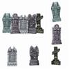 Fall Yard Scene Set, 5 Foam Grave Marker Pieces for Porch Entry Lawn Garden Display, Party Use, Outdoor Themes,