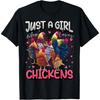 Just A Girl Who Loves Chickens Cute Chicken Lover Farmers T-Shirt