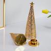 Christmas Holiday Metal Christmas Tree Candlestick Candle Cup INS Style Wedding Decoration Tea Wax Small Round Cup Candle Holder