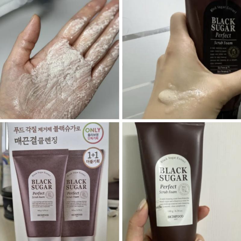 [SKINFOOD] Pianka peelingująca z czarnym cukrem Perfect Scrub Foam 180g Wybór Olive Young