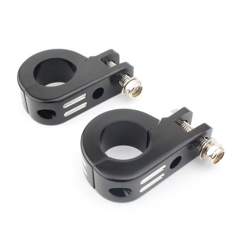 Harley Davidson XL883 Footpeg Mounting Bracket 32mm 38mm Chrome Black Retro Cruiser Motorcycle