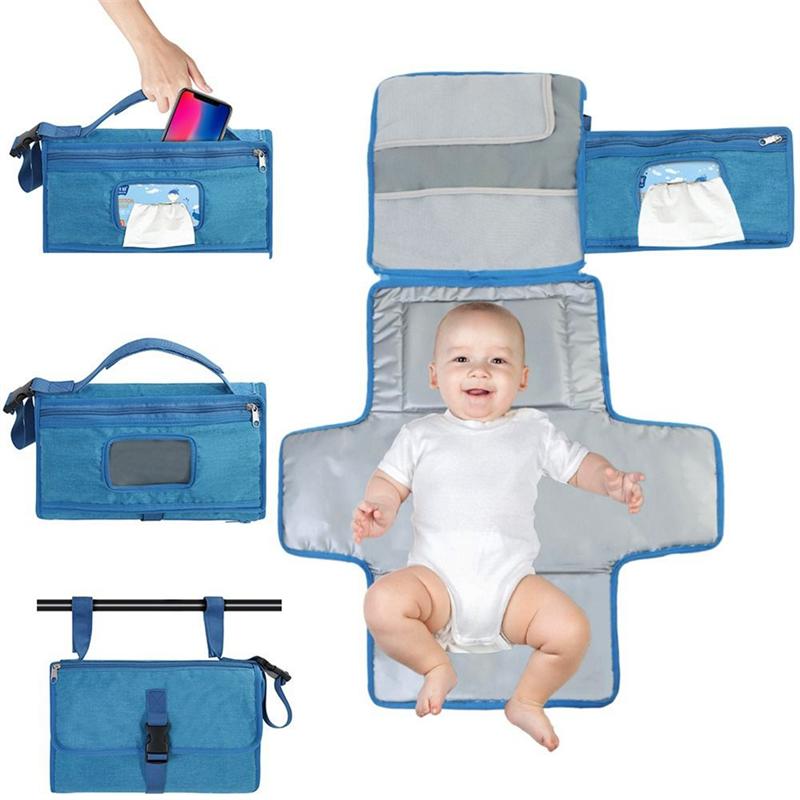 Changing Mats Multi-Functional Baby Changing Mats With Wipes Pocket Changing Kit