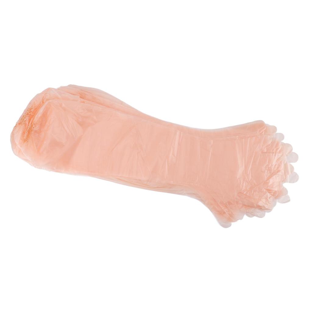 50PCS Einweghandschuhe für Tiere, 90cm, Einweghandschuhe für künstliche Befruchtung mit Gummiband