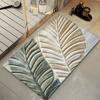 3D Tropical Leaf Print Doormat Non Slip Washable Bath Mat Modern Fashionable Bathroom Rug Home Decor 1PC