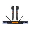 UHF Metal Wireless Microphone with Infrared Frequency Matching for Singing (One-to-Two)