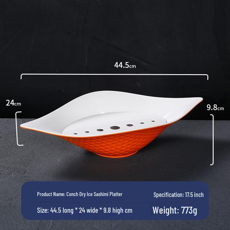 Wuhe Japanese Conch-Shaped Melamine Sashimi Plate