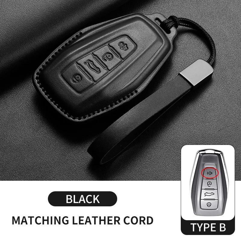 Leather Car Remote Key Case Cover For Geely Emgrand X7 EX7 Coolray 2019 2020 Atlas Boyue NL3 GT GC9 Borui Keyless Key Shell Fob