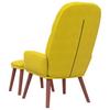 Recliner Chair with Ottoman Yellow Velvet