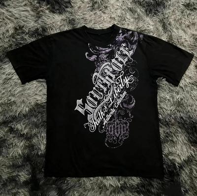 Classic Y2K Gothic Style T-shirt Print Oversized T Shirt High Street Shirts Gothic Round Neck Cotton Tops New Mens Women T Shirt