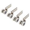 2/4pcs Curtain Rails Pulleys Sliding Door Pulley Hanging Track Pulley Block For Sliding Door Cabinets Window Hardware