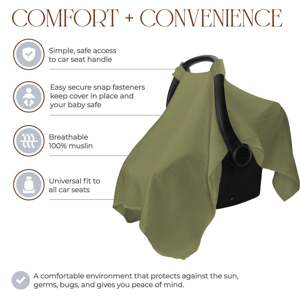 Cotton Yarn Baby Stroller Cover: Lightweight, Breathable Muslin Sunshade