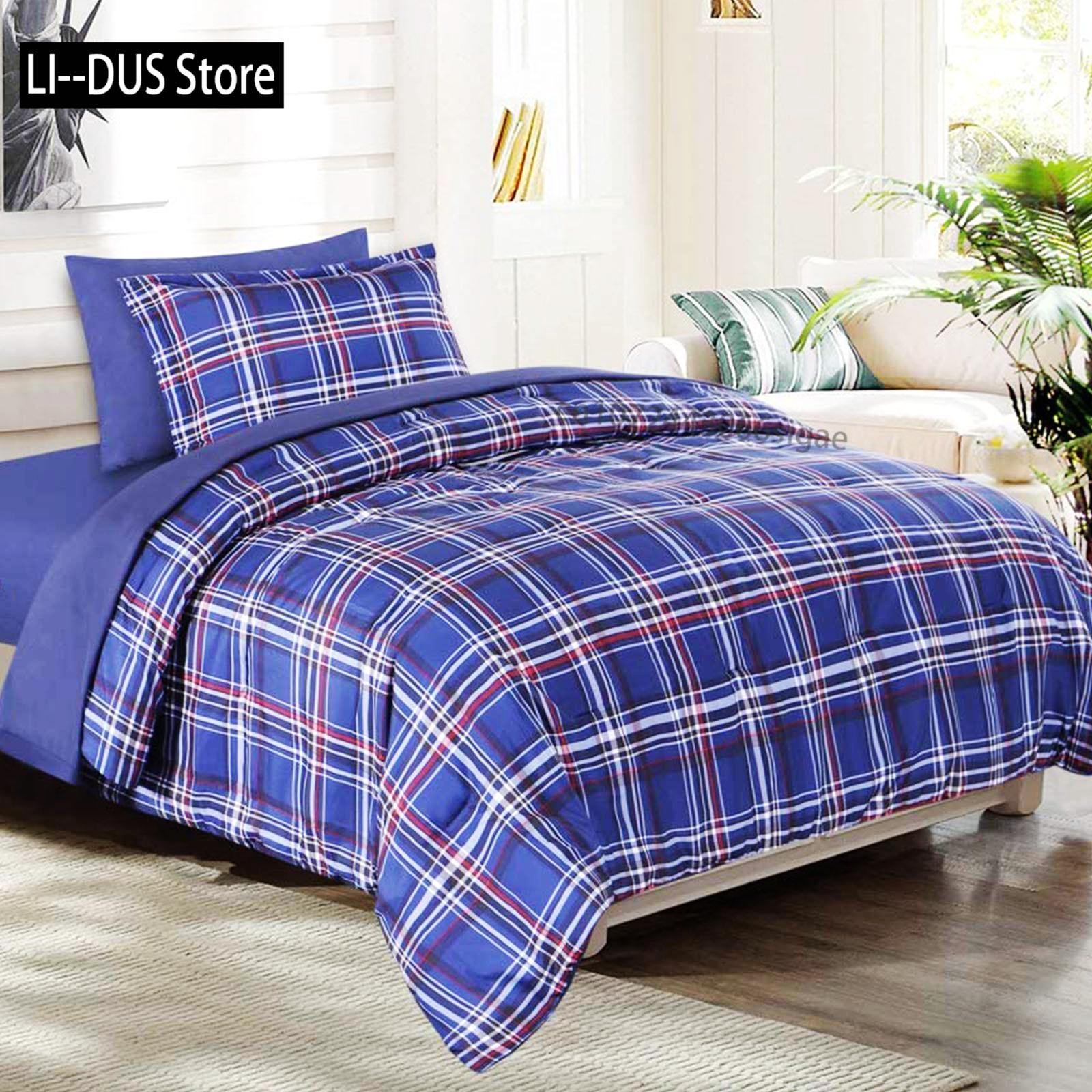 

Comforter Plaid Striped Pattern Decorative 3 Piece Bedding Set With 2 Pillow Shams Queen King Full Size Home Decor Comforter (quilt)-EU Single(135*200cm)3pcs