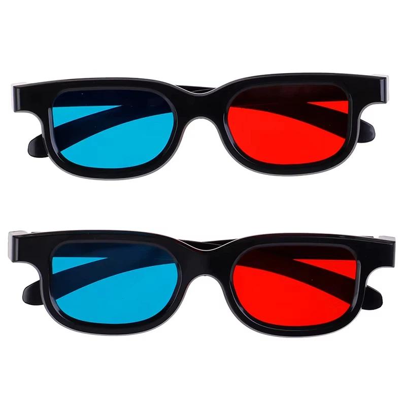 1Pcs Pvc Red Blue 3D Glasses Universal Full Frame For Dimensional Anaglyph Movie Game