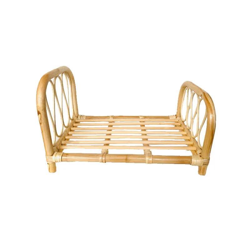 

1pc 40*28*27cm Ins Newborn Photography Props Small Woven Doll & Doll Bed Full Moon Photoshoot Baby Bed Cute Baby Souvenirs Other