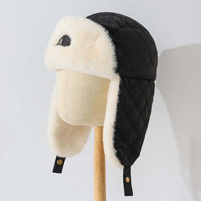 

Осенне-зимние ветрозащитные бархатные мужские и женские терморукава, велосипедные шапки, защита для ушей, защита от холода, утепленные шапки-авиаторы Adult average size (55-58cm) чёрный