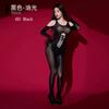 Fashion Sexy Women'S Jumpsuit Front Breast Bandage To Crotch Open Oil Shiny Smooth Tights Hollow Out Woman Shaping Leotard