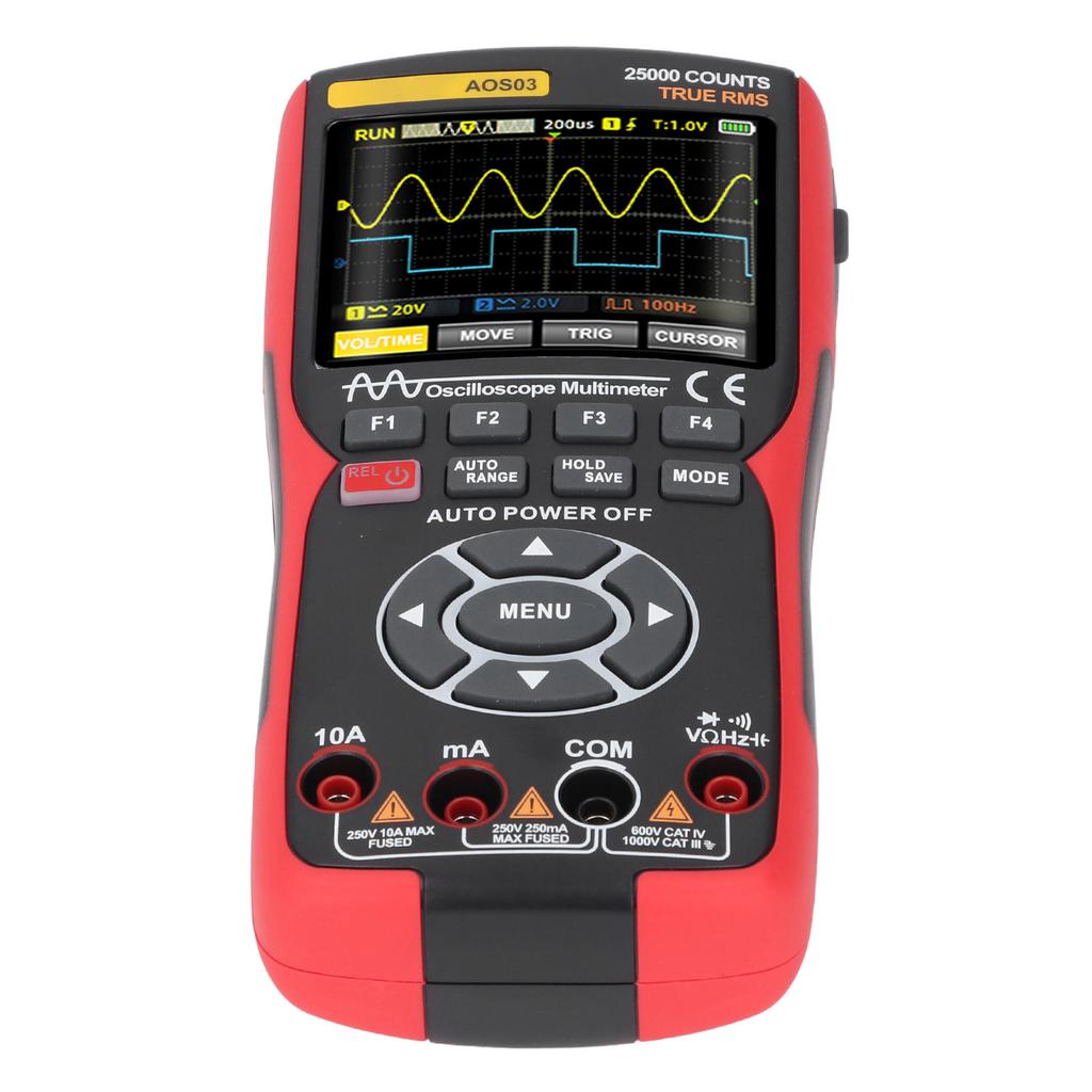 3 in 1 Handheld Oscilloscope Multimeter Signal Generator 2 Channel 50MHz Bandwidth 280Msa/s Sampling Rate Oscilloscope