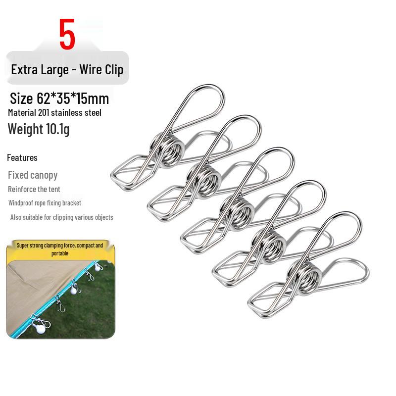 Multi-Use Tent & Awning Windproof Clips for String Lights & Camping Securement