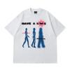 Men Cotton Oversized T-Shirt Summer Printed Harajuku Hip Hop Loose Tops Tees Round Neck Short Sleeve For Man