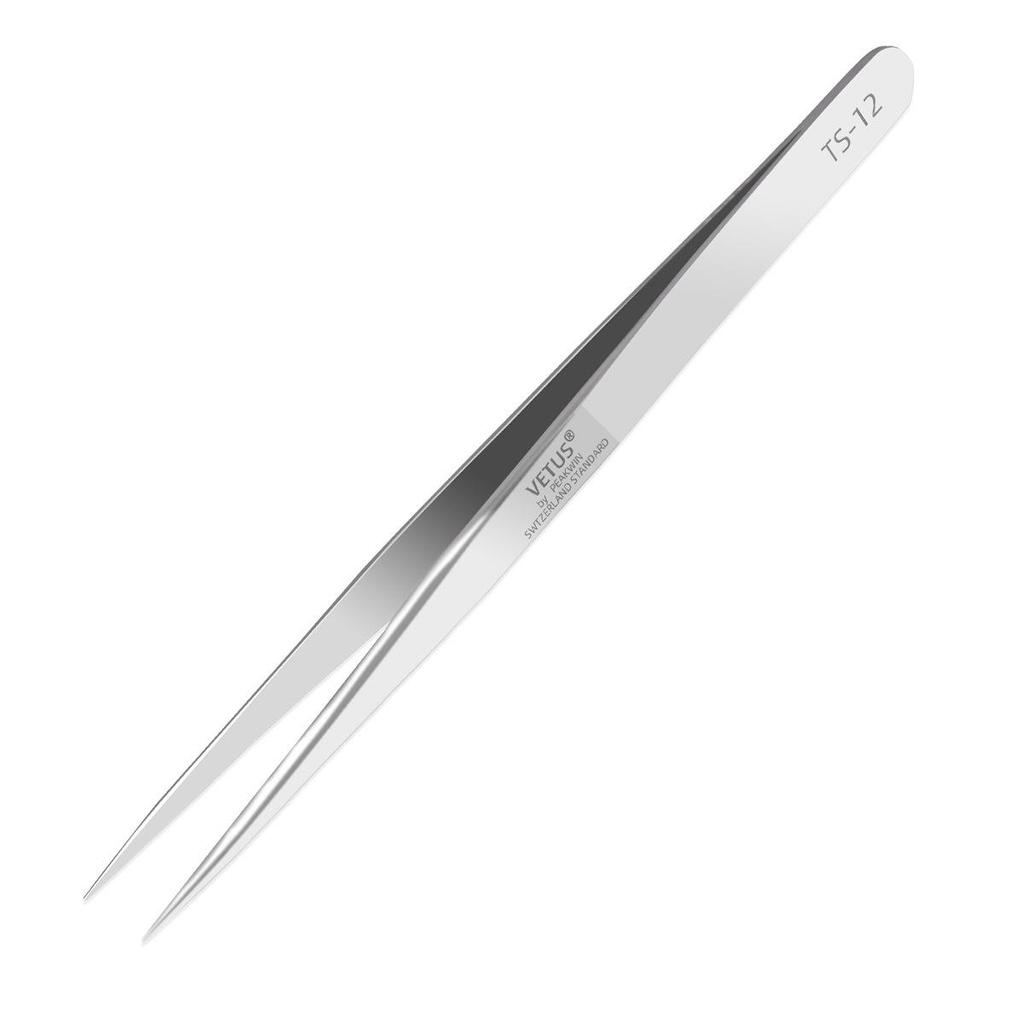 Genuine VETUS Precision Stainless Steel Tweezers TS-11, TS-12, TS-15 for Mobile Phone Repair