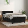 3131005 vidaXL Divan Bed with Mattress Black 100x200 Cm Velvet